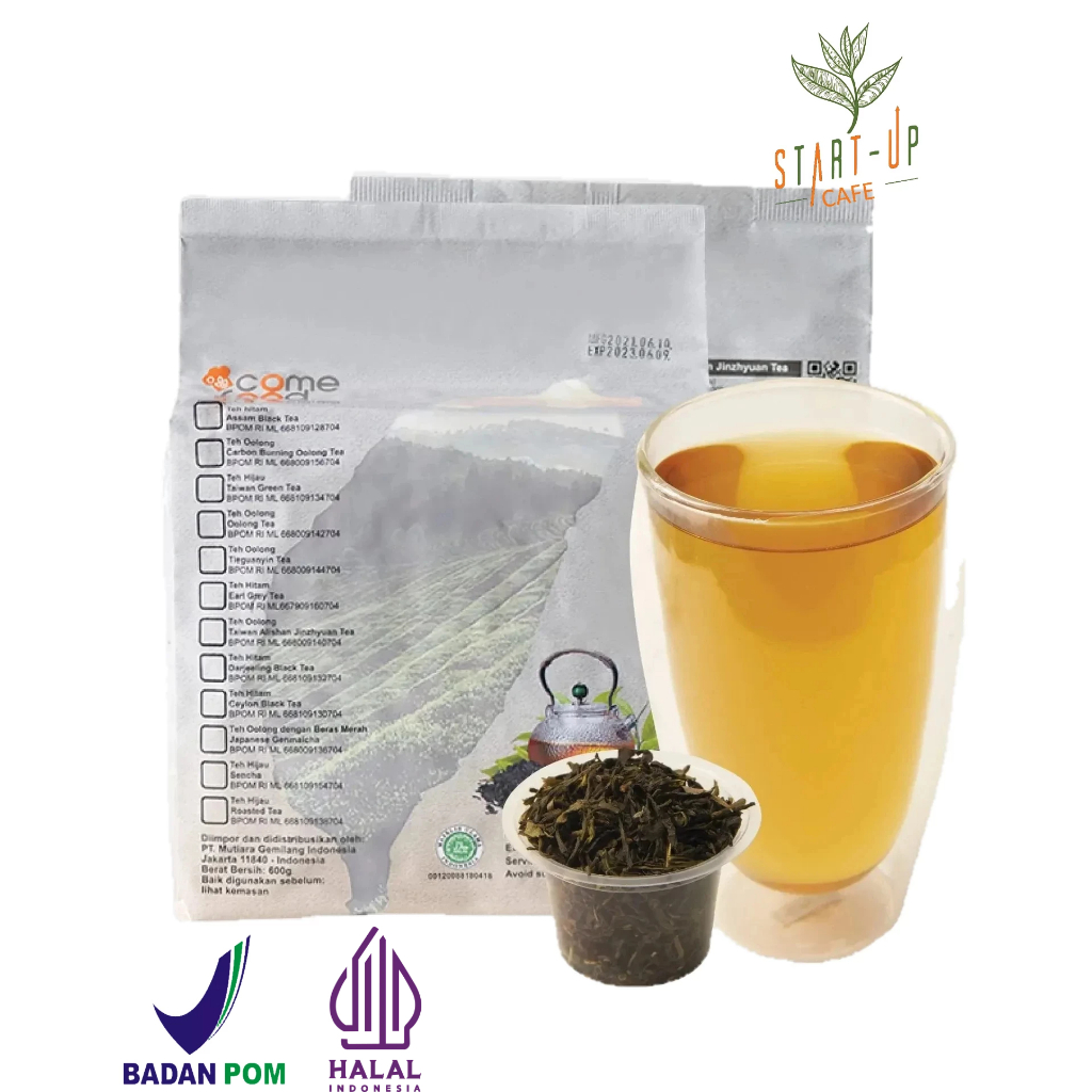 

Come Food Daun The Hijau Kemasan 600 Gram ( 5 Varian Rasa ) Green Tea Leaf Premium Import Taiwan