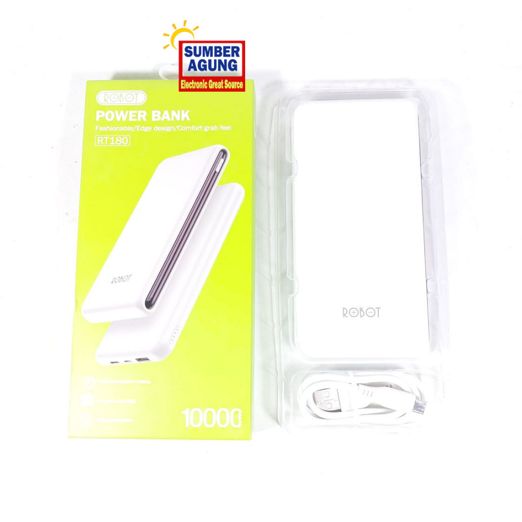 Powerbank Robot Vivan RT170 10000mAh 10000mah Ultra Light Sangat Ringan