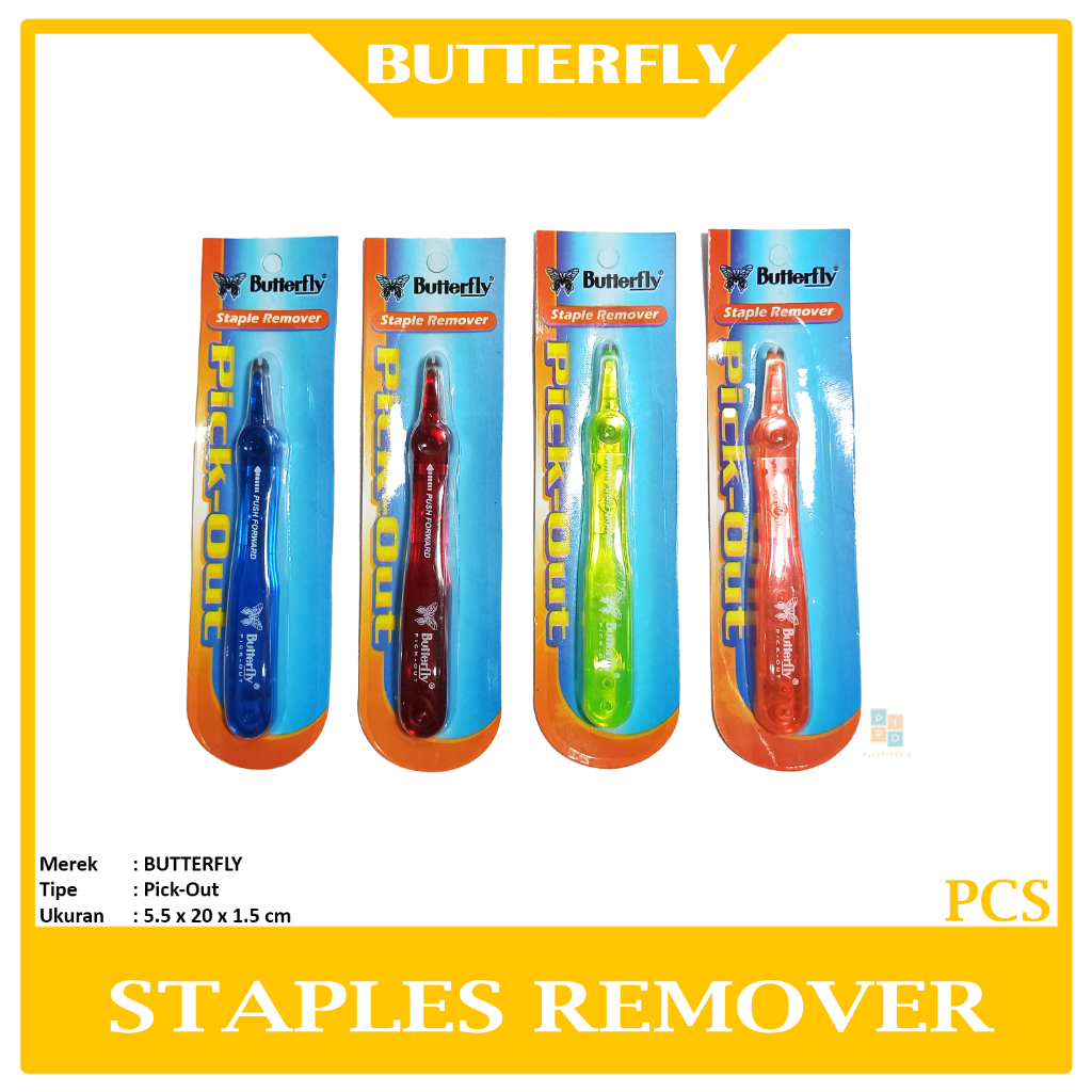 

BUTTERFLY - Staples Remover Pencabut Staples - Pcs