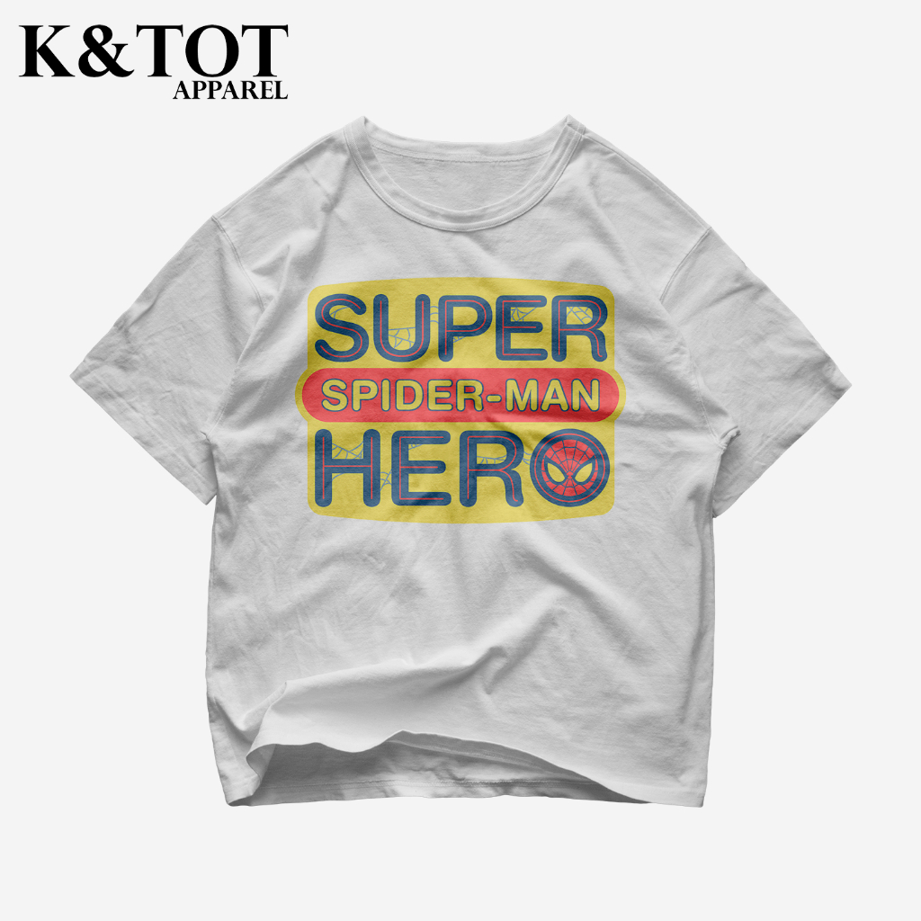 KNTOT - KAOS BAJU SPIDERMAN SUPER HERO MARVEL AVENGERS | TSHIRT OVERSIZE VINTAGE PUTIH BOOTLEG - PRI
