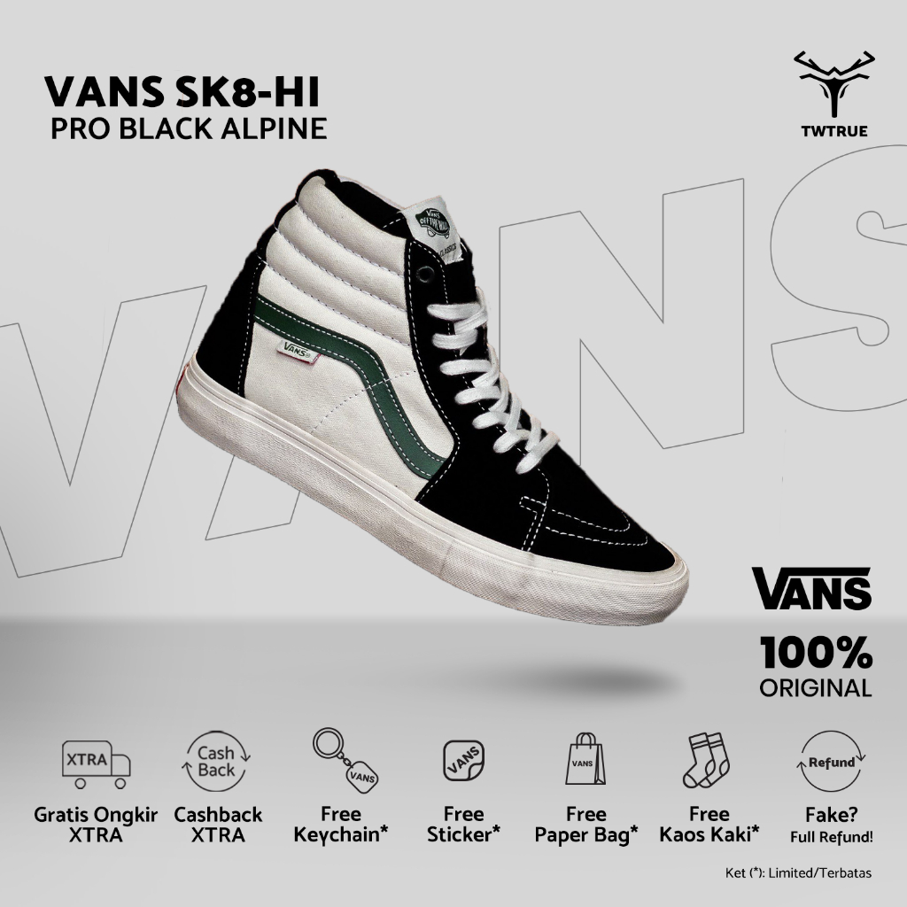 Sepatu Vαns | Vαns Sk8 Hi Pro Black Alpine | Vαns | Vαns Sk8 Hi | Original