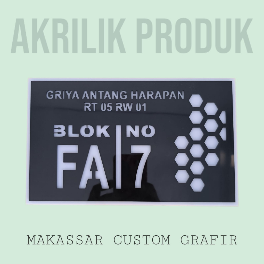 PAPAN NOMOR RUMAH AKRILIK | PLAT NOMOR RUMAH AKRILIK