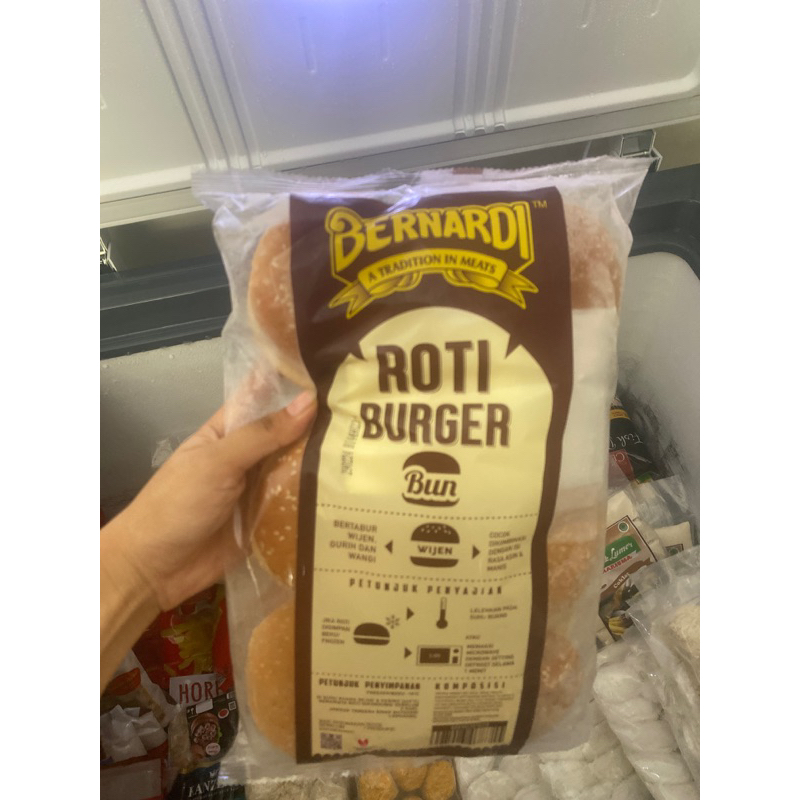

BERNARD ROTI BURGER BUN WIJEN HALAL BERGIZI FROZEN FOOD AGEN
