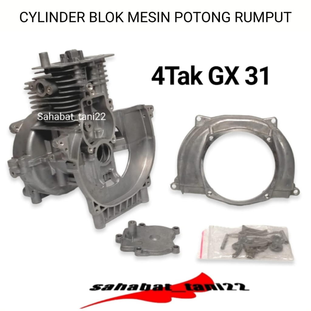 Cylinder blok assy mesin potong rumput 4 tak Gx31