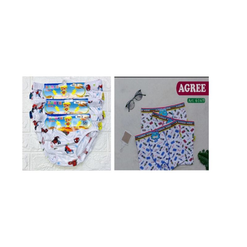 CD Anak Agree CA18 Motif Spiderman | Celana Dalam Anak Katun Agree Kids CA18