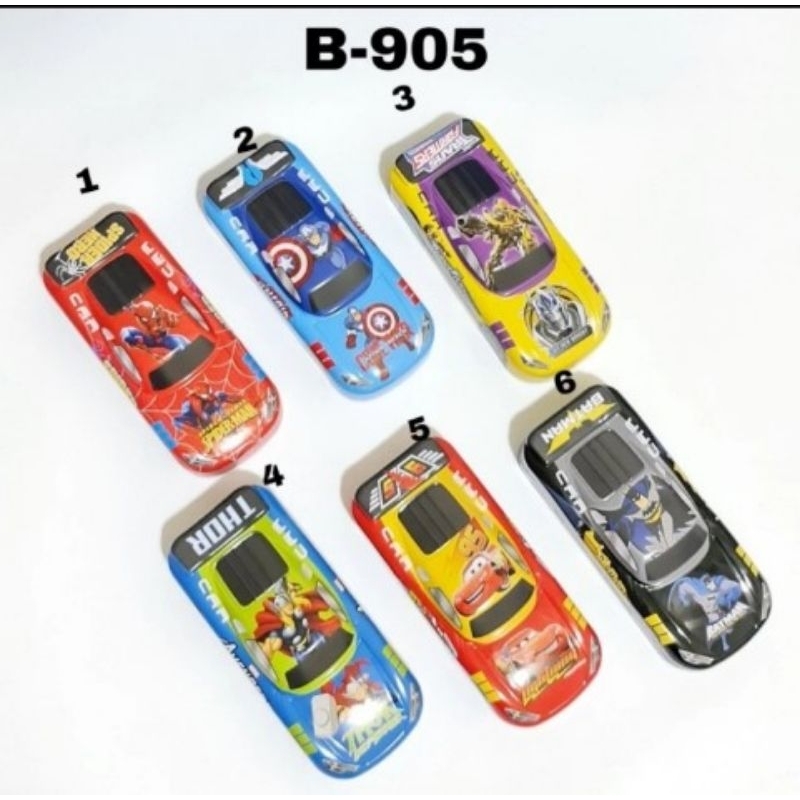 

SJS kotak pensil kaleng mobil 2 susun biasa 8,5X21/tempat pensil- B 905, bebas