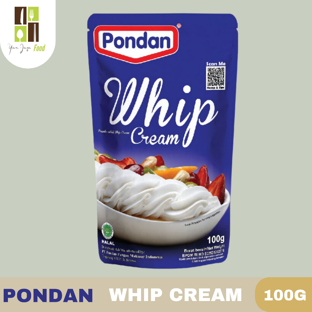 

Pondan Whip Cream Bubuk / Premix Bubuk Instan Krim Kue 100g/150g