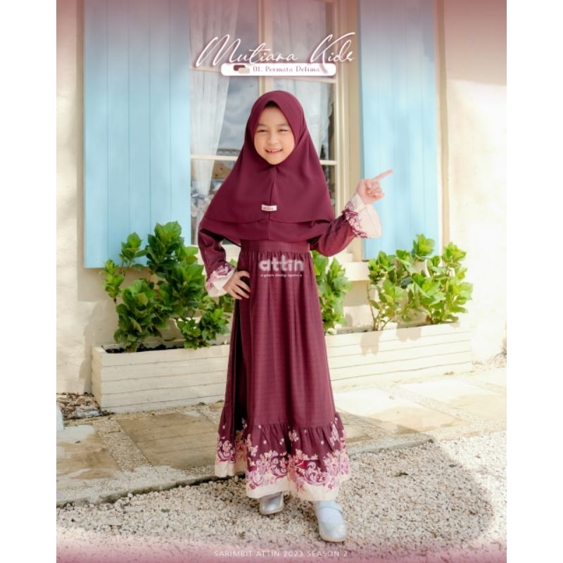 READY STOK MUTIARA DRESS KIDS BY ATTIN