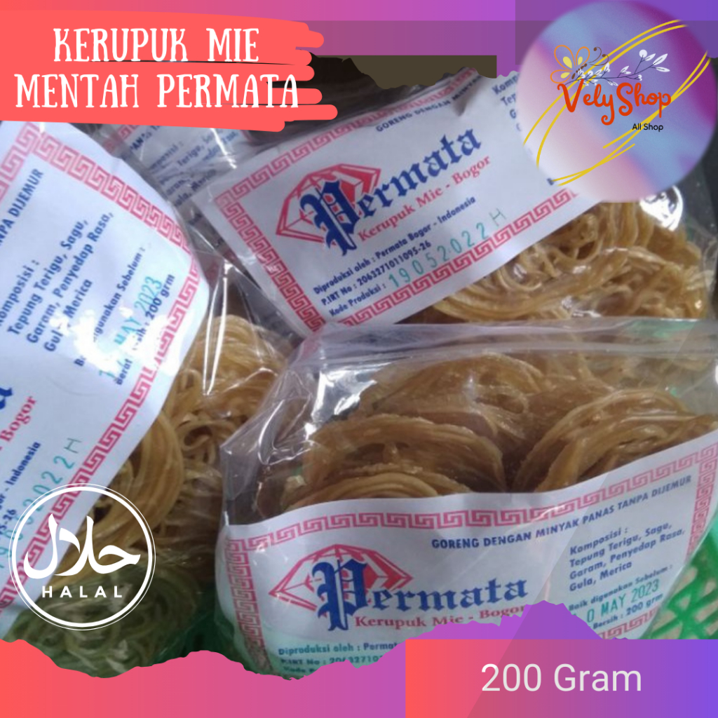 

Kerupuk Mie Mentah Permata 200 Gram