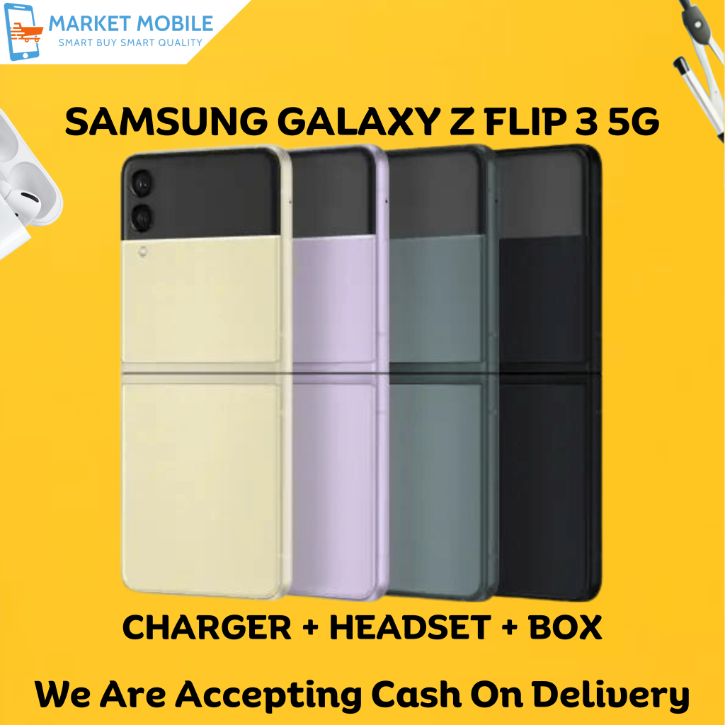 Samsung Galaxy Z Flip3 Second Original 5G Handphone 5G 8/256GB Mulus Fullset Seken / Bekas