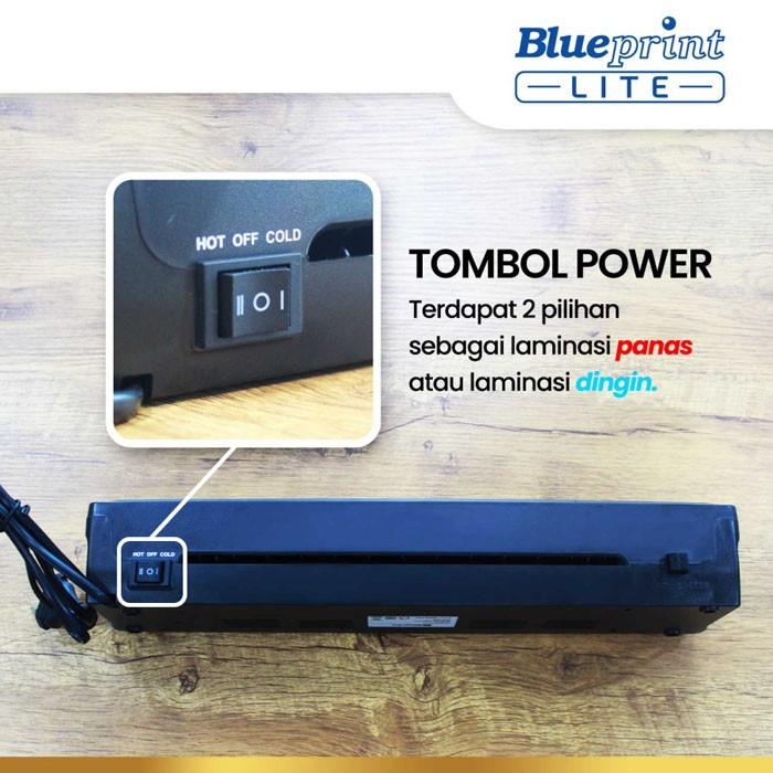 

Blueprint Mesin Laminating Machine Hot Cold A4 F4 Lm125A Laminating