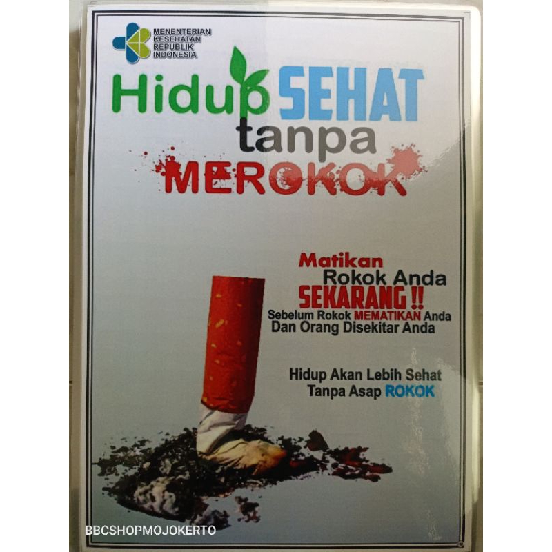 (157) POSTER KESEHATAN HIDUP SEHAT TANPA MEROKOK