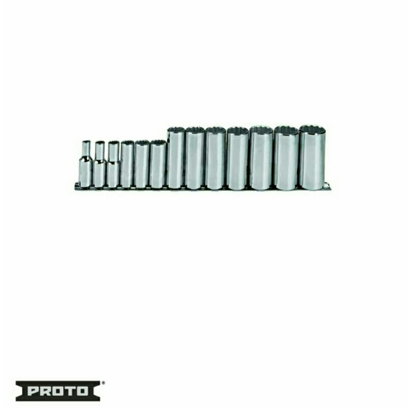Proto 3/8" Drive 13 Piece Deep Socket Set - 12 Point-J52112