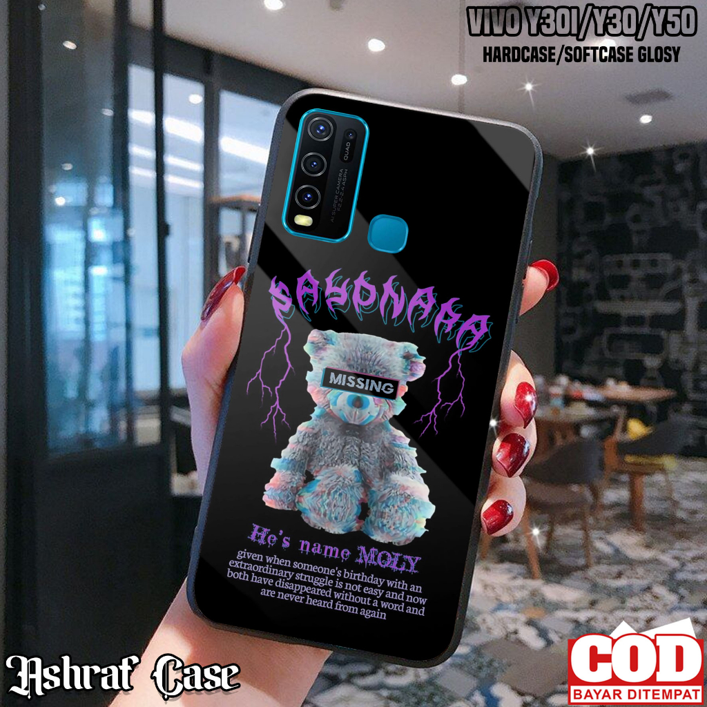 Case Hp Vivo Y30i / Y30 / Y50 - Casing Hp Vivo Y30 / Y30i / Y50 ( BNK ) Softcase Glass Kaca - Kondom