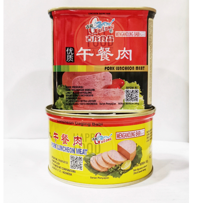 

[BPOM RI] GULONG PORK LUNCHEON MEAT/GU LONG DAGING HAM KALENG/NG CHON NYUK/KORNET BABI PREMIUM