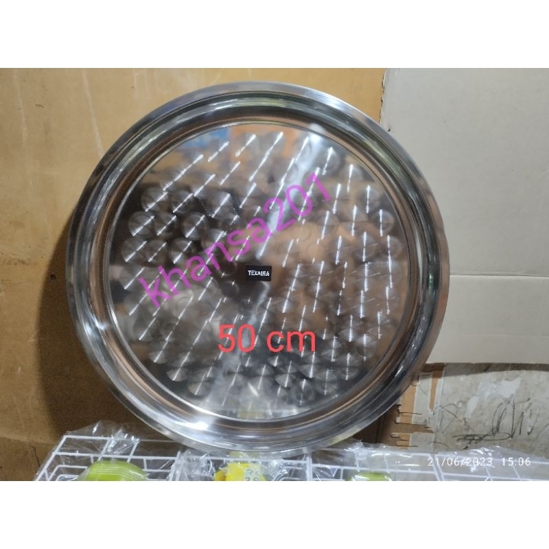nampan bulat stainless steel 50 cm