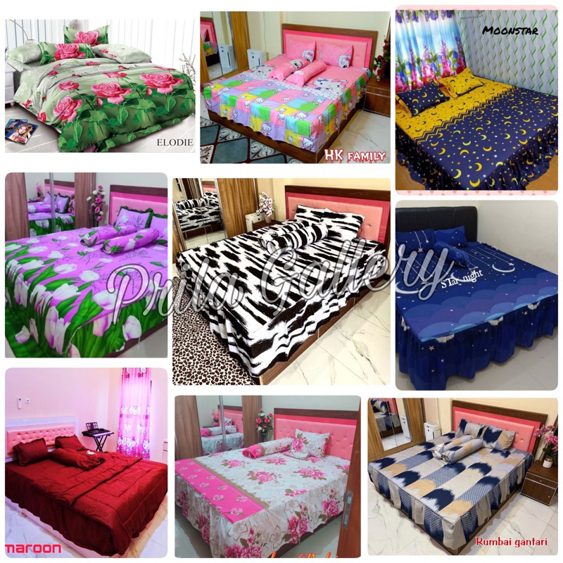 Sprei Rumbai Motif Aesthetic Korea / Sprei Rumbai Motif Bunga Ukuran 160x200 Free Sarung Bantal Guli