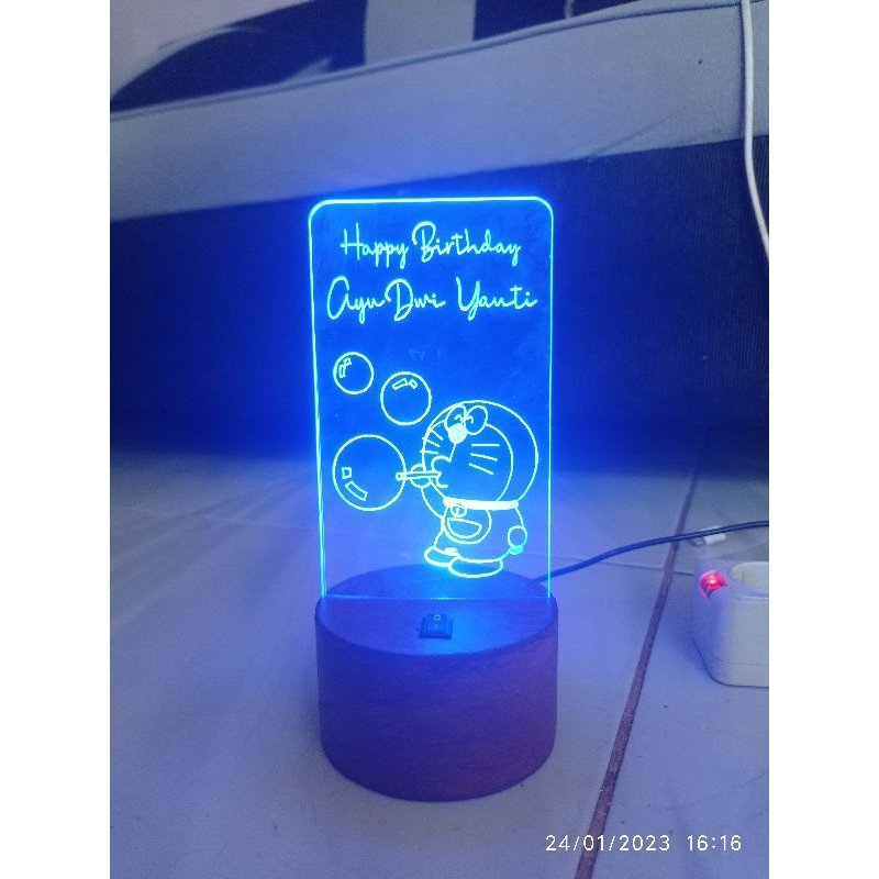 Lampu hias Akrilik Doraemon Costume nama