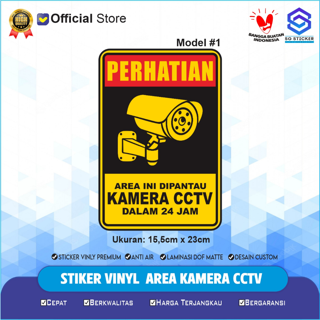 

STIKER CCTV CAMERA STIKER VINYL CCTV CAMERA SEDANG LAMINASI DOF BISA CUSTOM