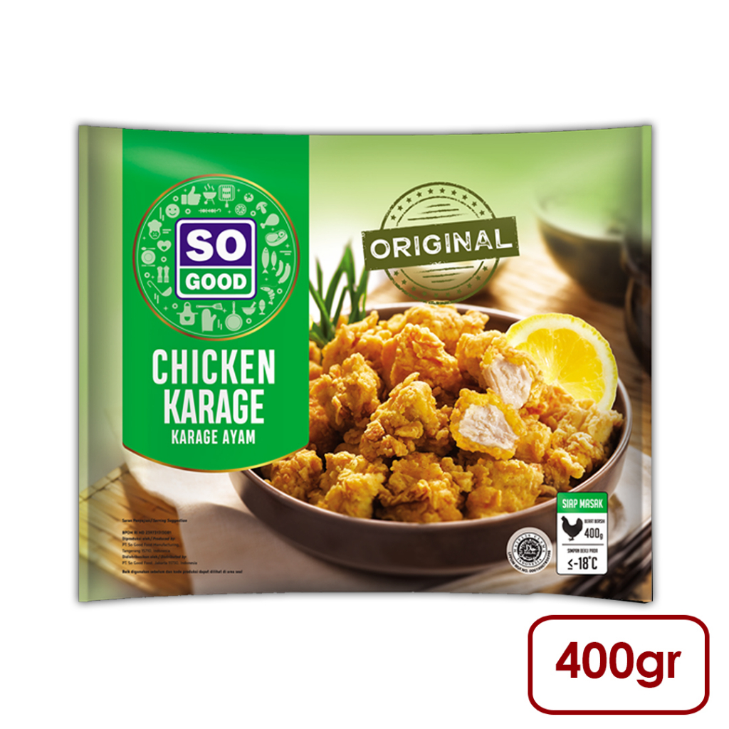 

SO GOOD Chicken Karage Original 400gr (Tahan suhu ruangan 3hari)