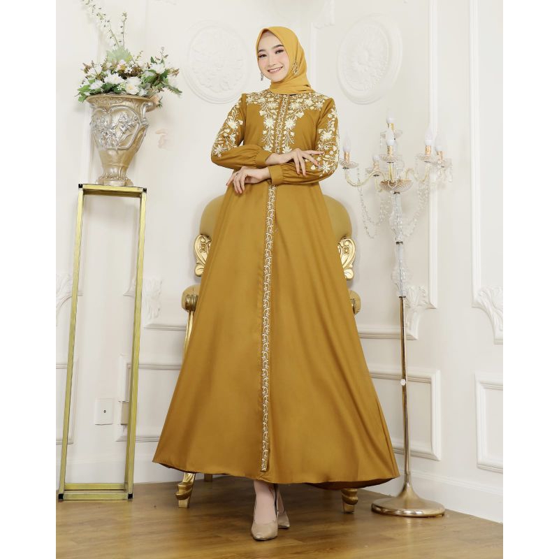 Gamis shahia bordir premium toyobo