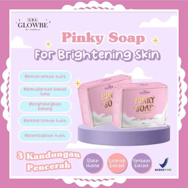 Pinky Soap Glowbe Beauty Sabun Pencerah Kulit Cepat