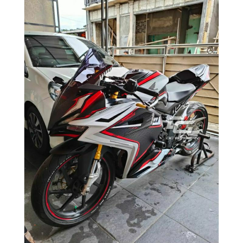 Decal Sticker CBR250RR, decal cbr250rr, stiker cbr250rr full body hitam merah
