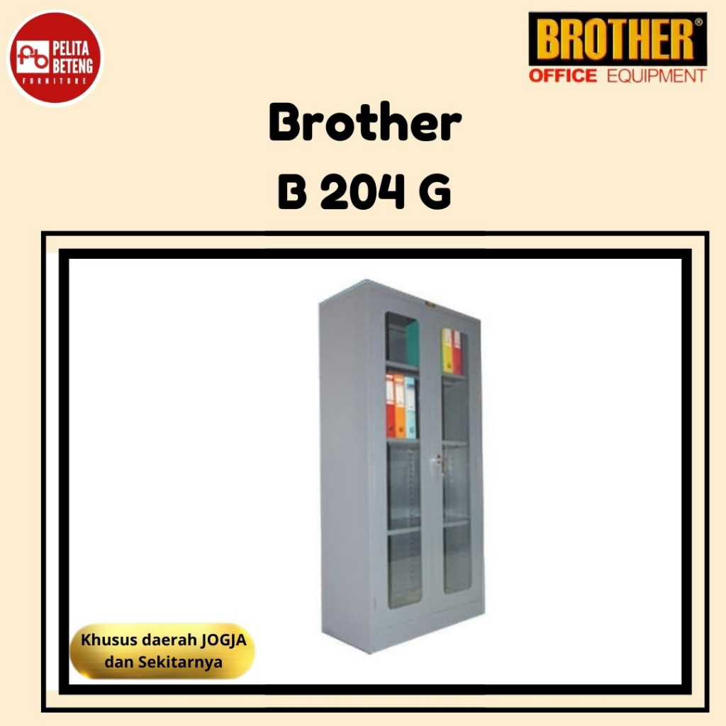 Lemari Arsip Brother B 204 G Pintu Ayun Kaca Jogja