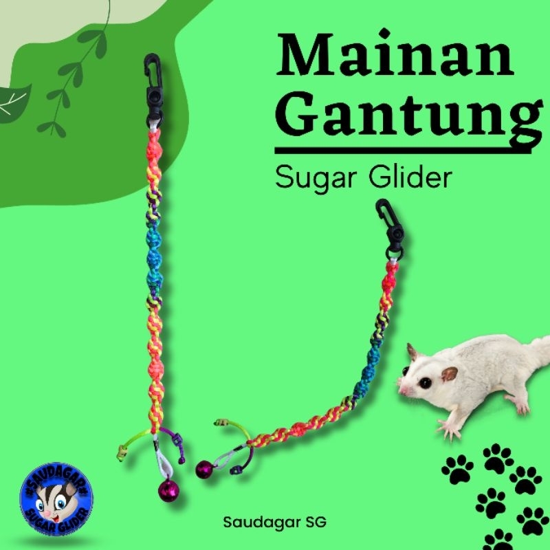 Climbing Ropes,Mainan Lonceng Gantung Sugar Glider, Mainan Panjat Sugar Glider