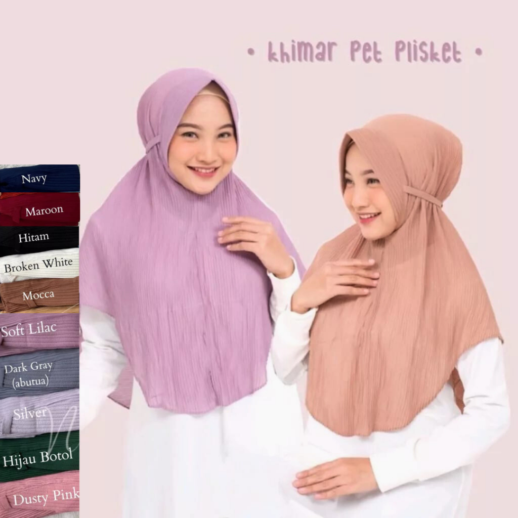 Jilbab Bergo Plisket Pet