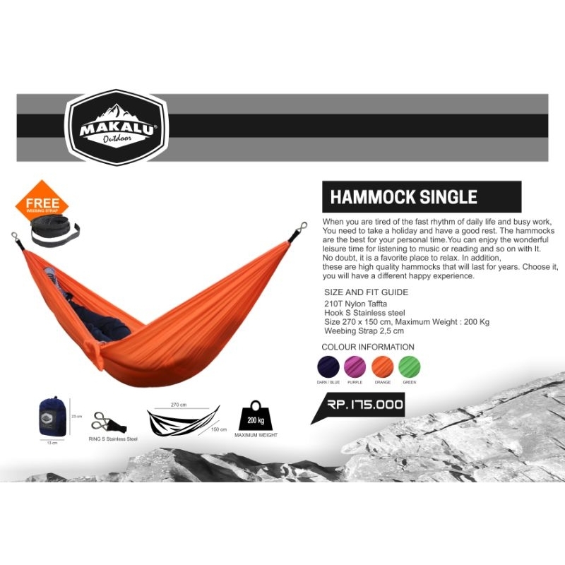 Hammock Single MAKALU