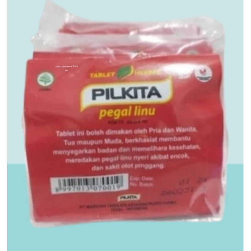 PILKITA Obat / Tablet Herbal Pegal Linu 5 Strip Isi 2 Tablet