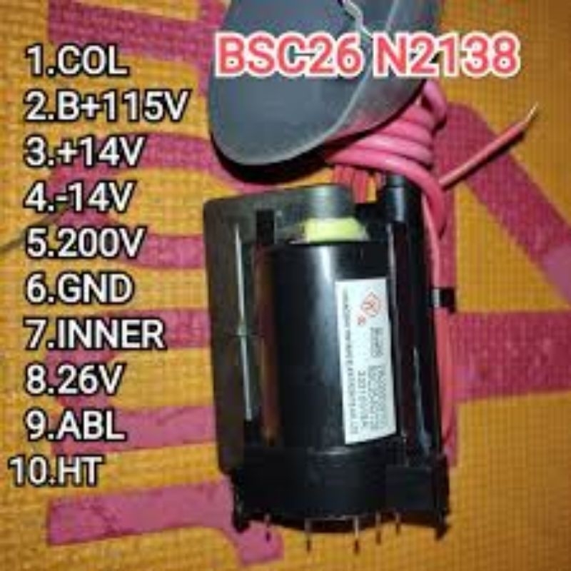 Flyback BSC26 N2138  TV LG 29 inch ultra slim