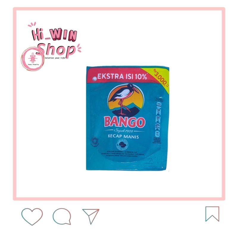 

Kecap Bango Kecap Manis Sachet 60ml Kecap Bango Kecil Pouch