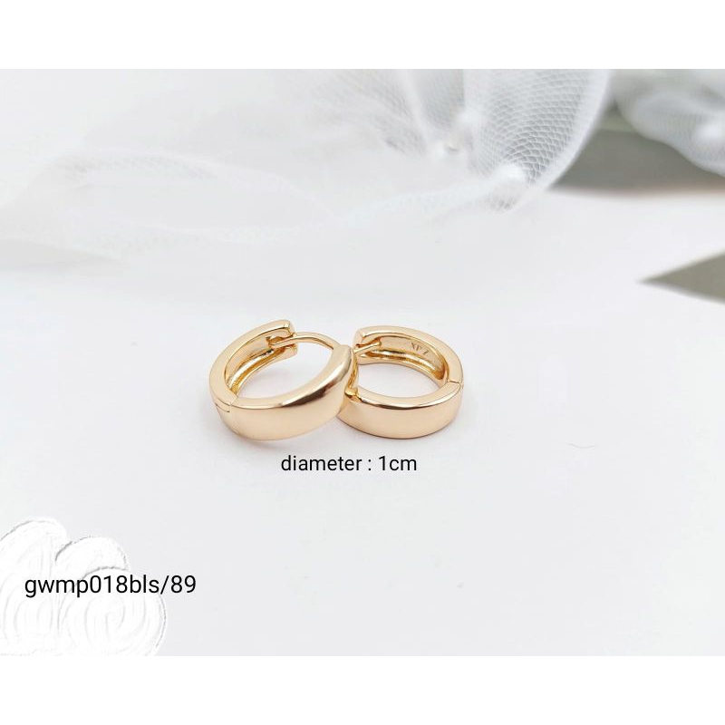 Anting Giwang Xuping Asli Polos Lapis Mas 18k