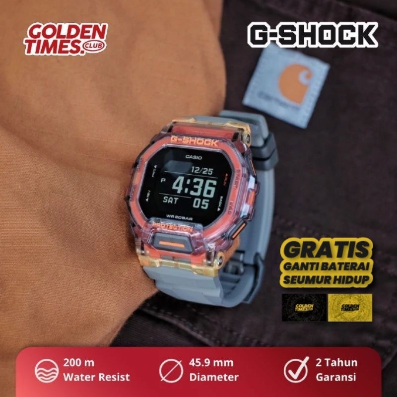 Jam Tangan Smartwatch G-Shock GBD-200SM-1A5DR "G-Shock Move" BNIB Fullset