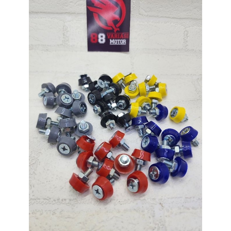 (10pcs) Baut Obeng Plus (+) dengan Ring Warna Plastik