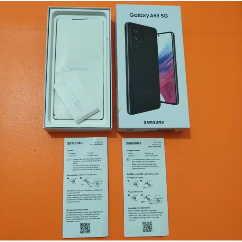 Dus Box Samsung Galaxy A53 5G Black Resmi Sein Original Copotan 100%