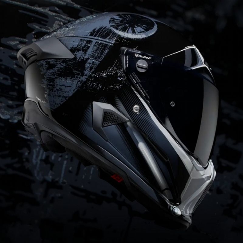 HELM MOTOR RUROC ATLAS 4.0 DART VADER CARBON HELMET
