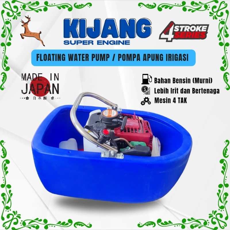 Mesin Siram Bawang Merah Kijang 4 Tak / Floating Water pump 4 Tak / Pompa Apung Irigasi 4 tak / Mesi