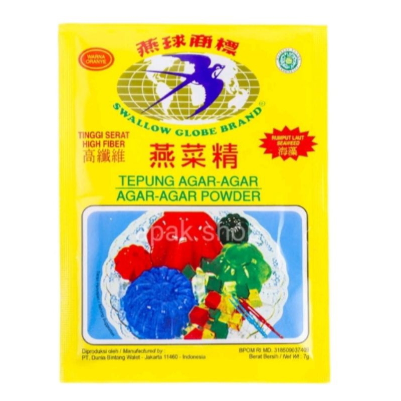 

Agar agar Swallow Globe All Varian / bks