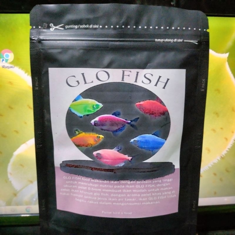 glow fish pelet ikan hias