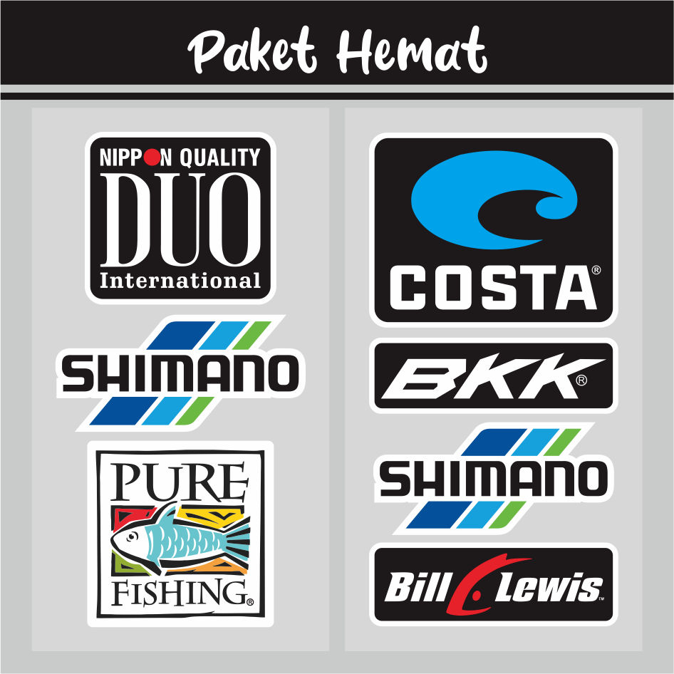 Stiker Pancing di tempel di Tackle Box Sticker untuk Kotak Lure Popper Casting Jigging  Memancing