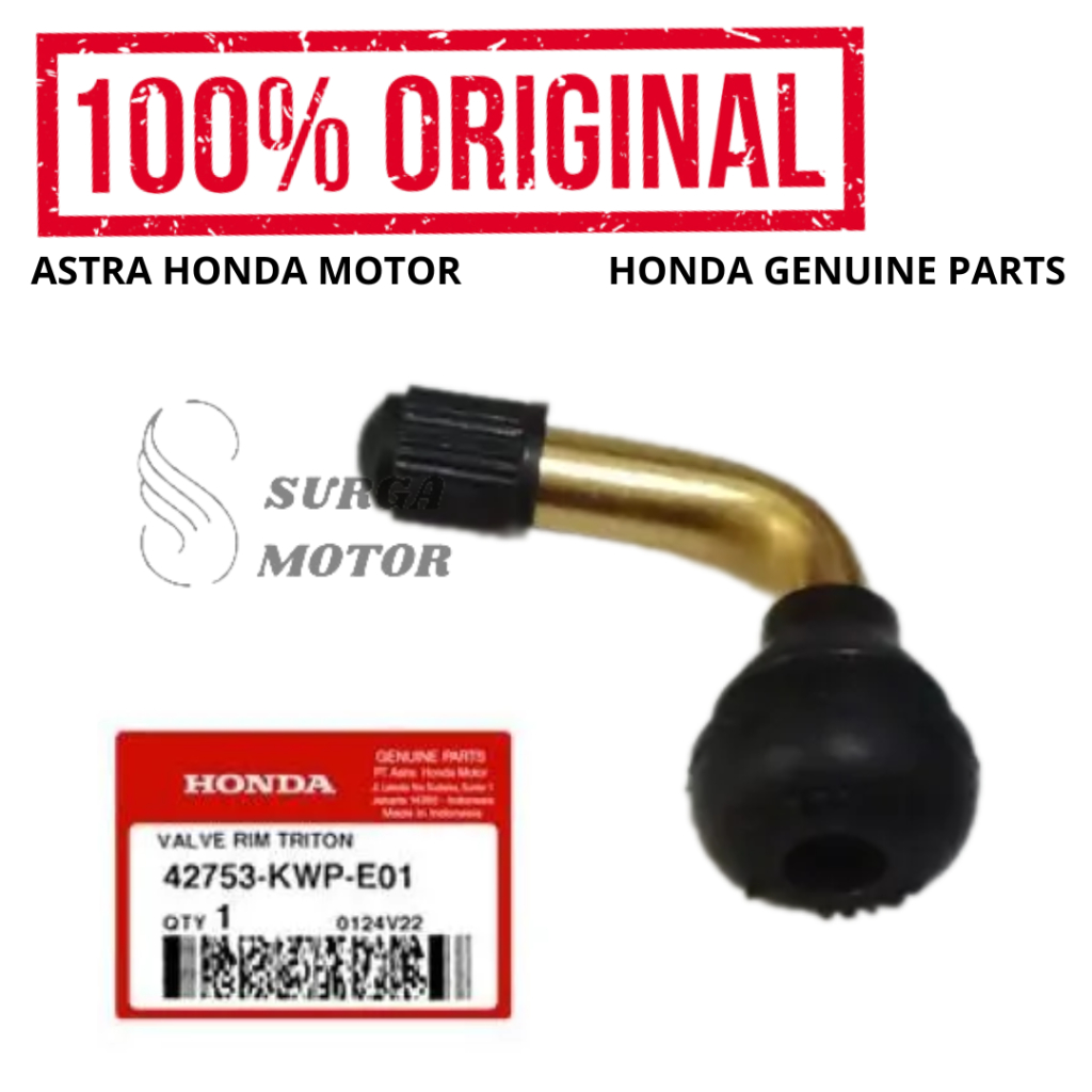 Cop Pentil Ban Tubles Bengkok Honda Scoopy eSP K93 Ring 12 LED K2F Original AHM 42753-KWP-E01 Valve 