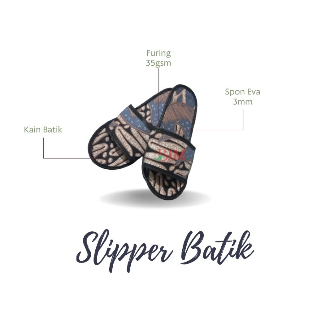 100 pasang Sandal hotel full batik sendal dalam rumah pria wanita spon