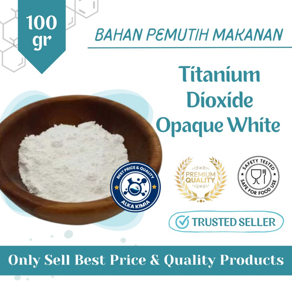 

Titanium Dioxide 100gr Food Grade Bahan Pemutih Makanan