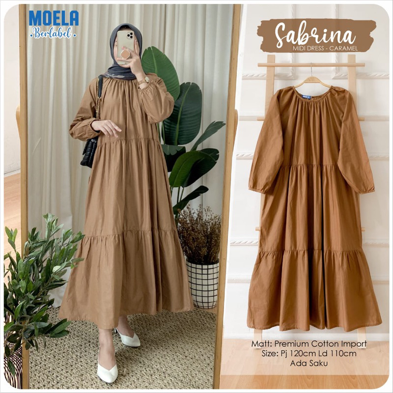 SALE  Dress Gamis Sabrina Midi Ld 110 by Original Moela Berlabel