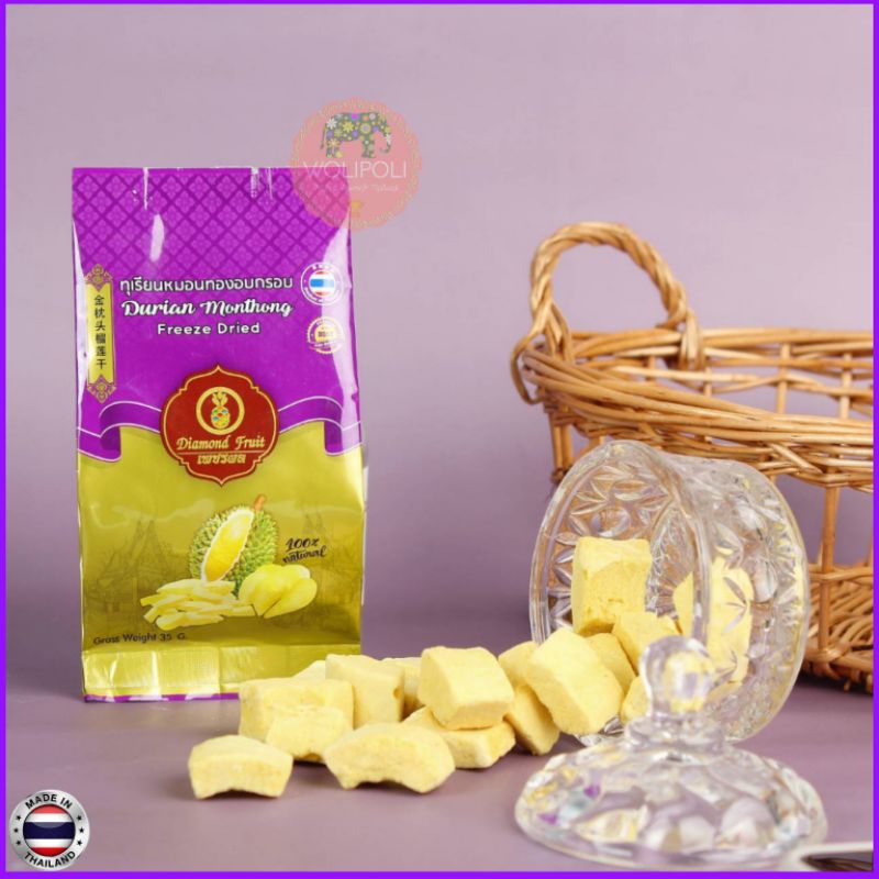 Keripik Durian Thailand Vacuum Freeze Dried