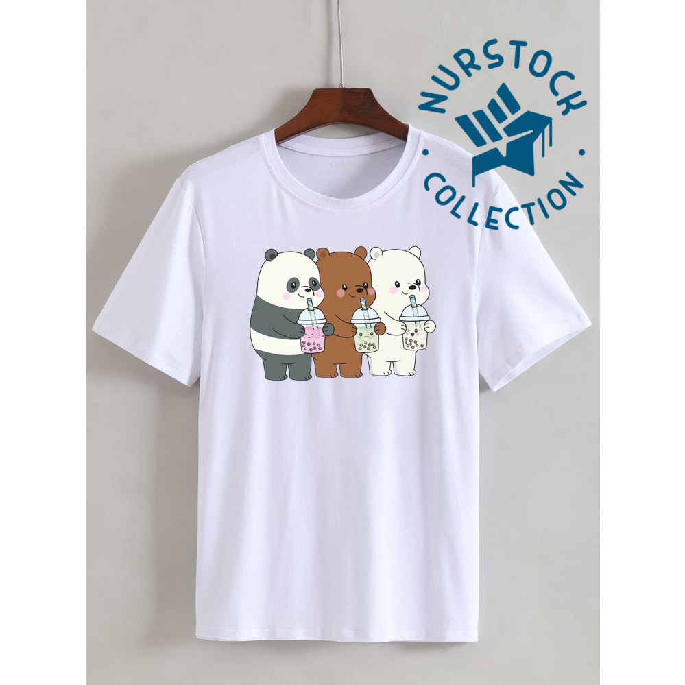 KAOS WE BARE BEARS - T-SHIRT KAOS WE BARE BEARS BOBA - BAJU WE BARE BEARS - PREMIUM CATTON COMBAD 30