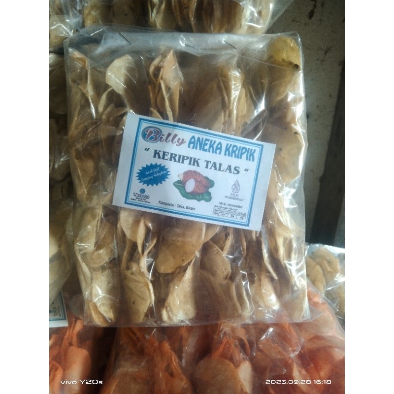 

keripik talas rasa original kemasan mini 1 pak 10.000 isi 12pcs